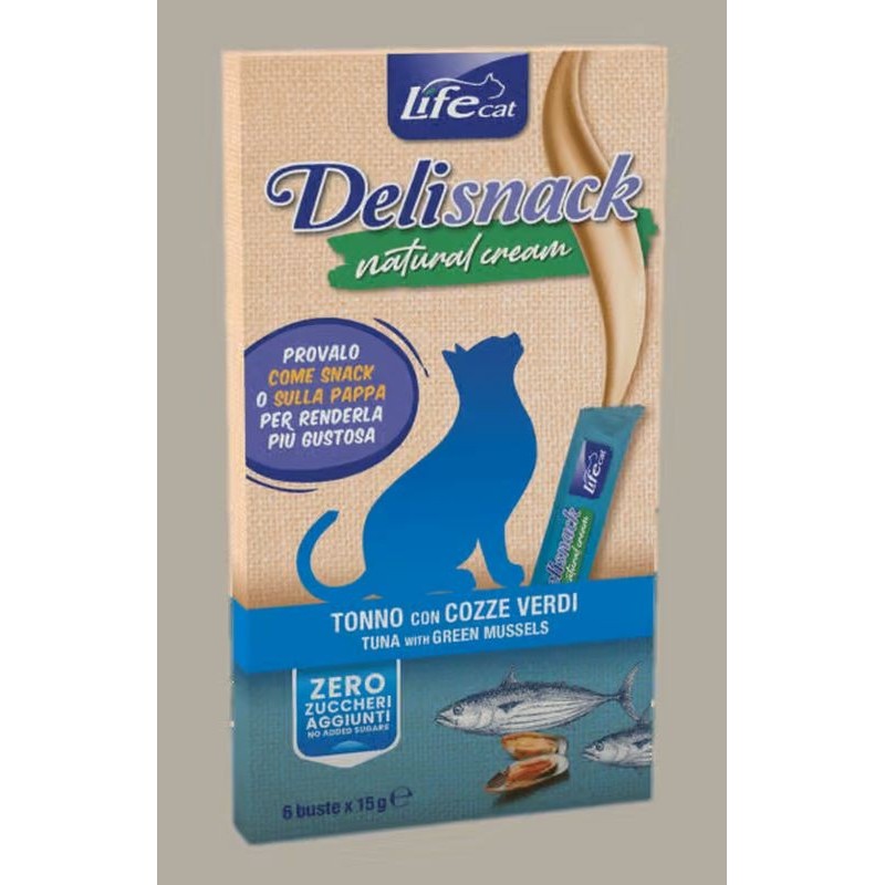 Lifecat Delisnack Natural Cream 6 x 15gr