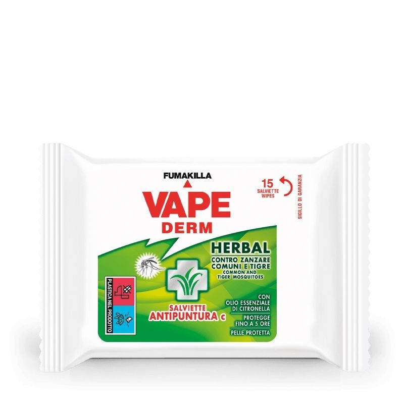 Vape Persona Derm Salviette Herbal Antipuntura 15pz