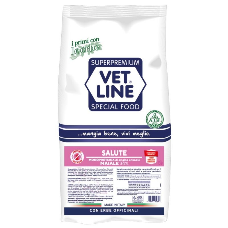 Vet Line Salute Cane, Crocchette - Maiale 3 Kg