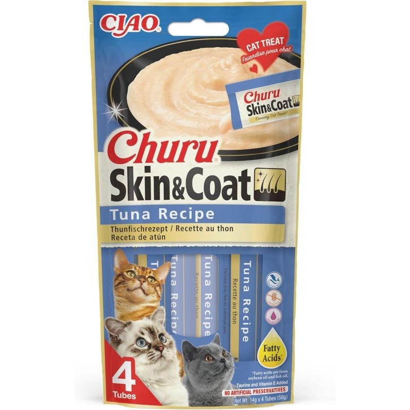 Inaba Gatto Churu Skin & Coat Snack Cremoso 4 x 14gr