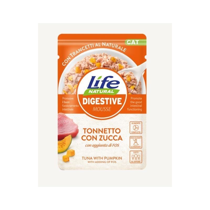 Life Cat in Busta 70gr Digestive Tonnetto con Zucca