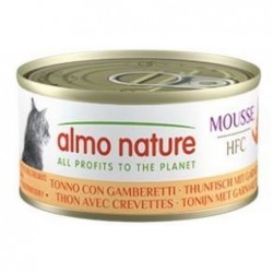 Almo Nature Gatto HFC Mousse Lattina 70gr Tonno con Gamberetti