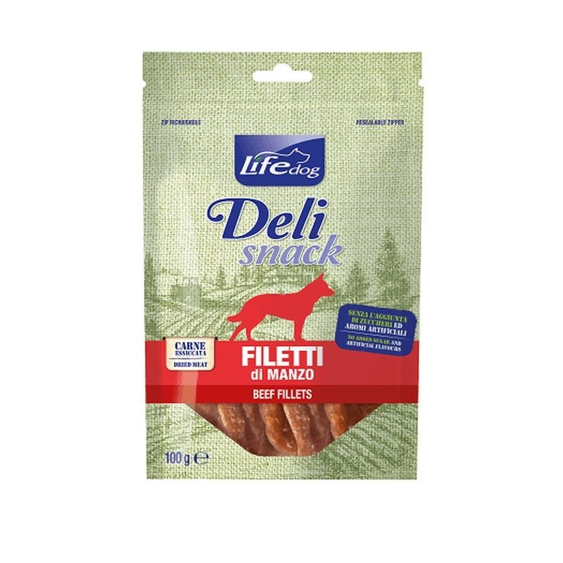 Life Dog DeliSnack Filetti Essiccati 100gr Manzo