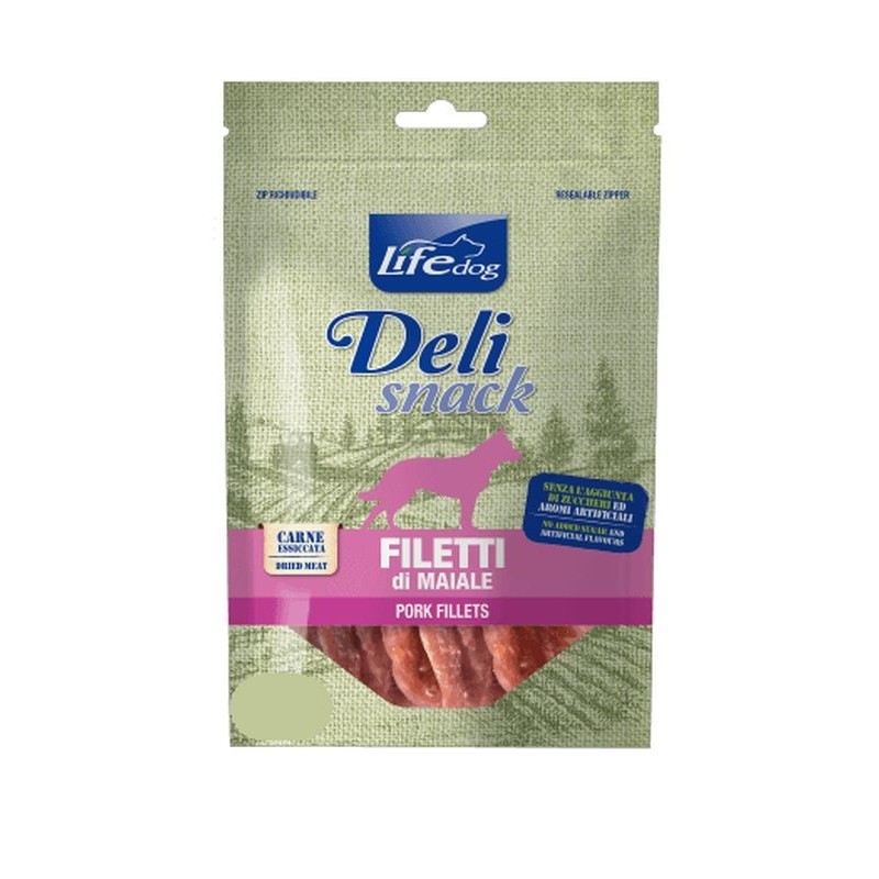 Life Dog DeliSnack Filetti Essiccati 80gr Maiale