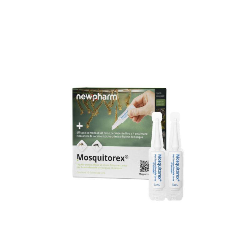 Newpharm Mosquitorex Larve di Zanzara 10 fiale da 5ml