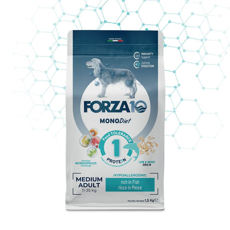 Forza10 Cane Veterinary Hypoallergenic Medium Adult 1,5 kg Pesce