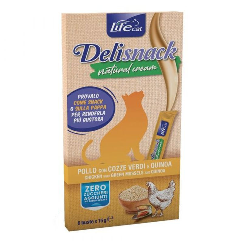 Lifecat Delisnack Natural Cream 6 x 15gr