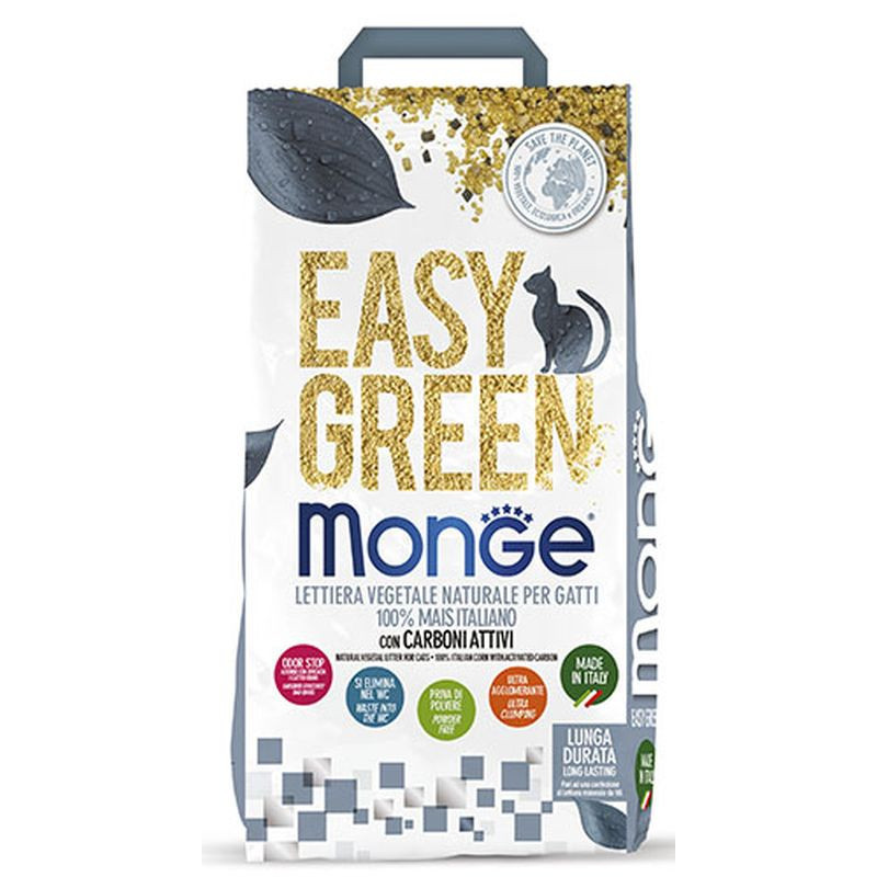 Monge Lettiera Easy Green 10 Lt con Carboni Attivi