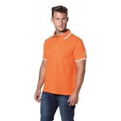 Polo Cotone Arancio Bianco Logica