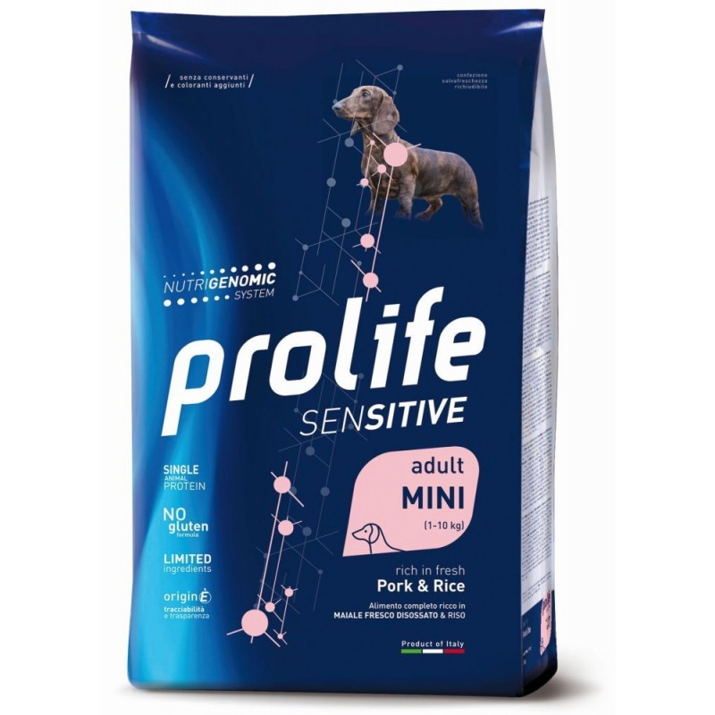 PROLIFE DOG Sensitive Mini Adult Maiale e Riso 600gr