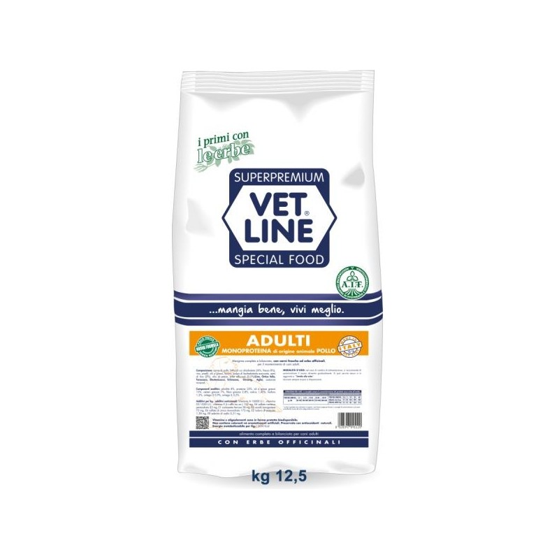 Vet Line Cane, Crocchette - Pollo 12,5 Kg