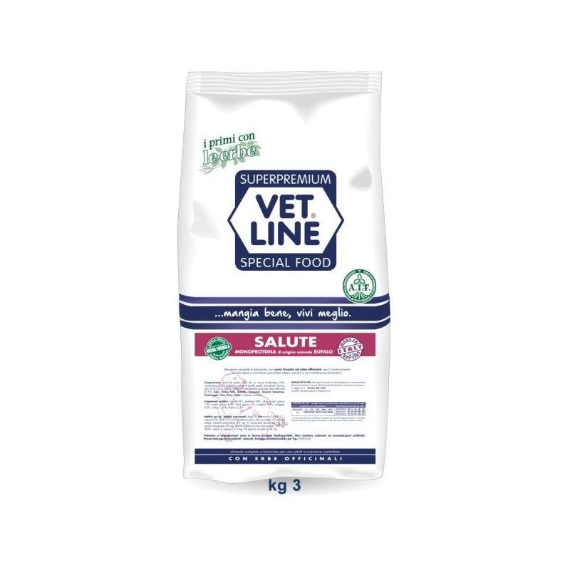 Vet Line Salute Cane, Crocchette - Bufalo 3 Kg