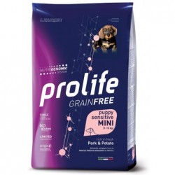 PROLIFE DOG Grain Free Sensitive Sole Mini Puppy Maiale e Riso 600gr