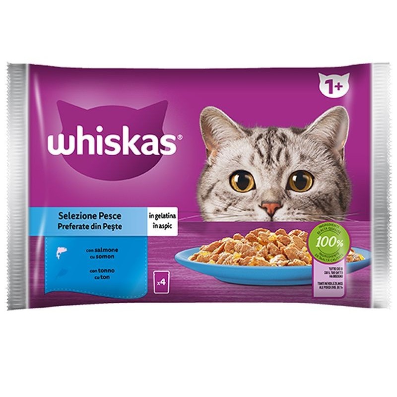 Whiskas Selezione Pesce Salmone e Tonno 4 x 85gr